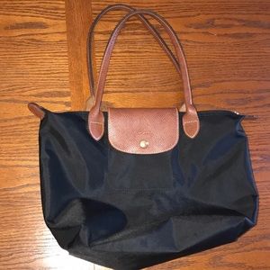 Black longchamp small tote